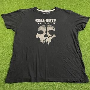 Call of Duty Ghosts Black Video Game Graphic T-Shirt Sz XL